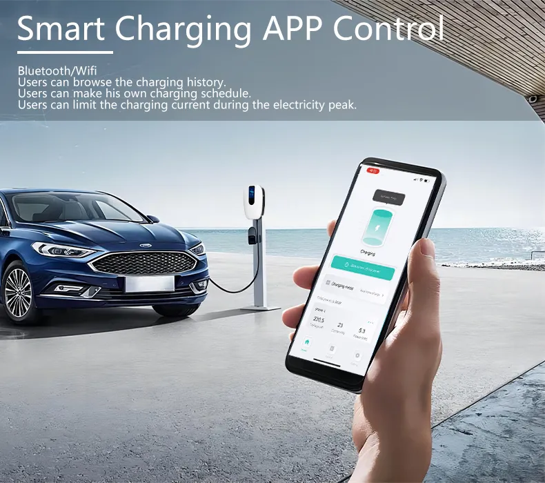 Estación de carga para coche eléctrico Smart APP Control 32A tipo 2 