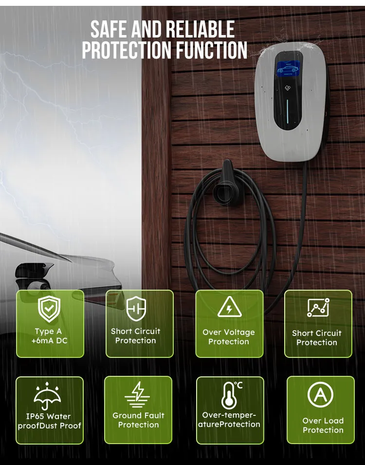 Cargador de CA EV Wallbox con CE RoHS para uso doméstico 