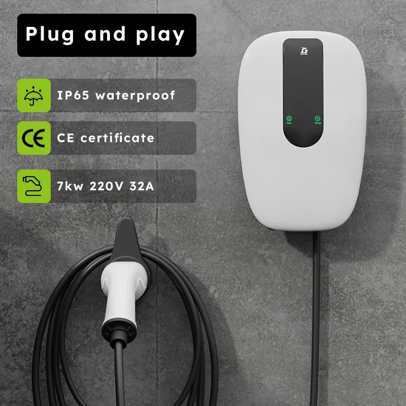 Cargador OEM Tipo 1/Tipo 2/Gbt EV Wallbox Plug and Play Carga rápida con CE y RoHS 