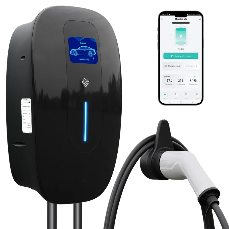 Cargador EV tipo 2, carga montada en la pared para uso doméstico con tarjeta APP/RFID