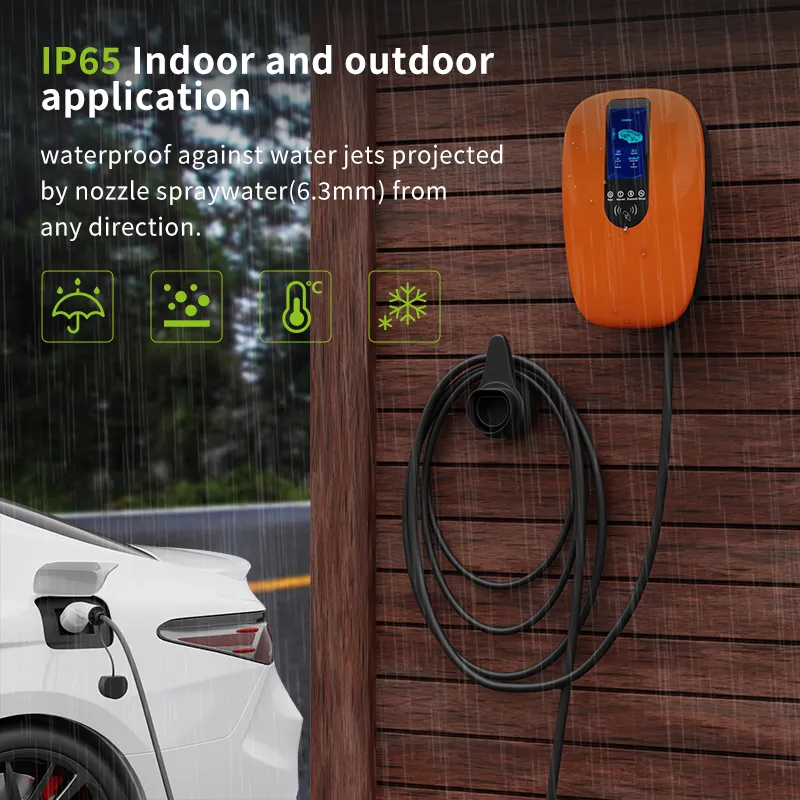 Venta al por mayor Cargador EV con equilibrio de energía para el hogar con pantalla grande con cargador EV para automóvil Ocpp 