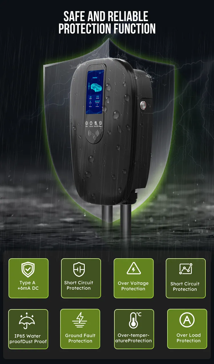 Cargador doméstico EV de 7kw con función antirrobo 