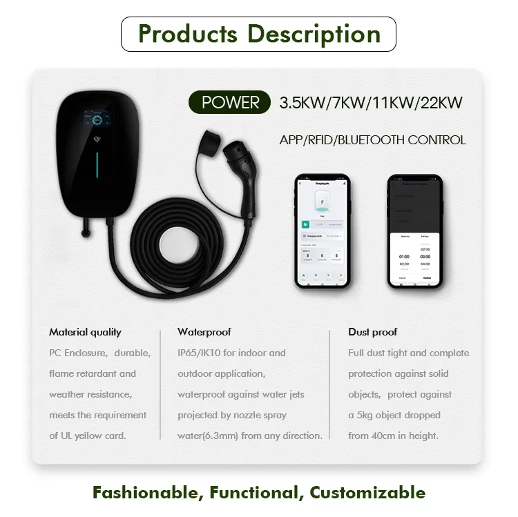 Cargador de batería de coche Calidad garantizada 11kw con precio de fábrica Tipo 2 Ocpp Green Science Cargador de batería de coche Calidad garantizada 11kw con precio de fábrica 