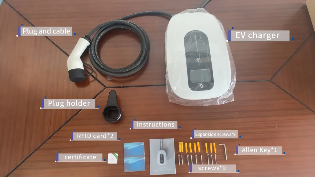 Cargador EV inteligente OEM con tarjeta RFID/WiFi/APP/Ocpp para uso doméstico y comercial