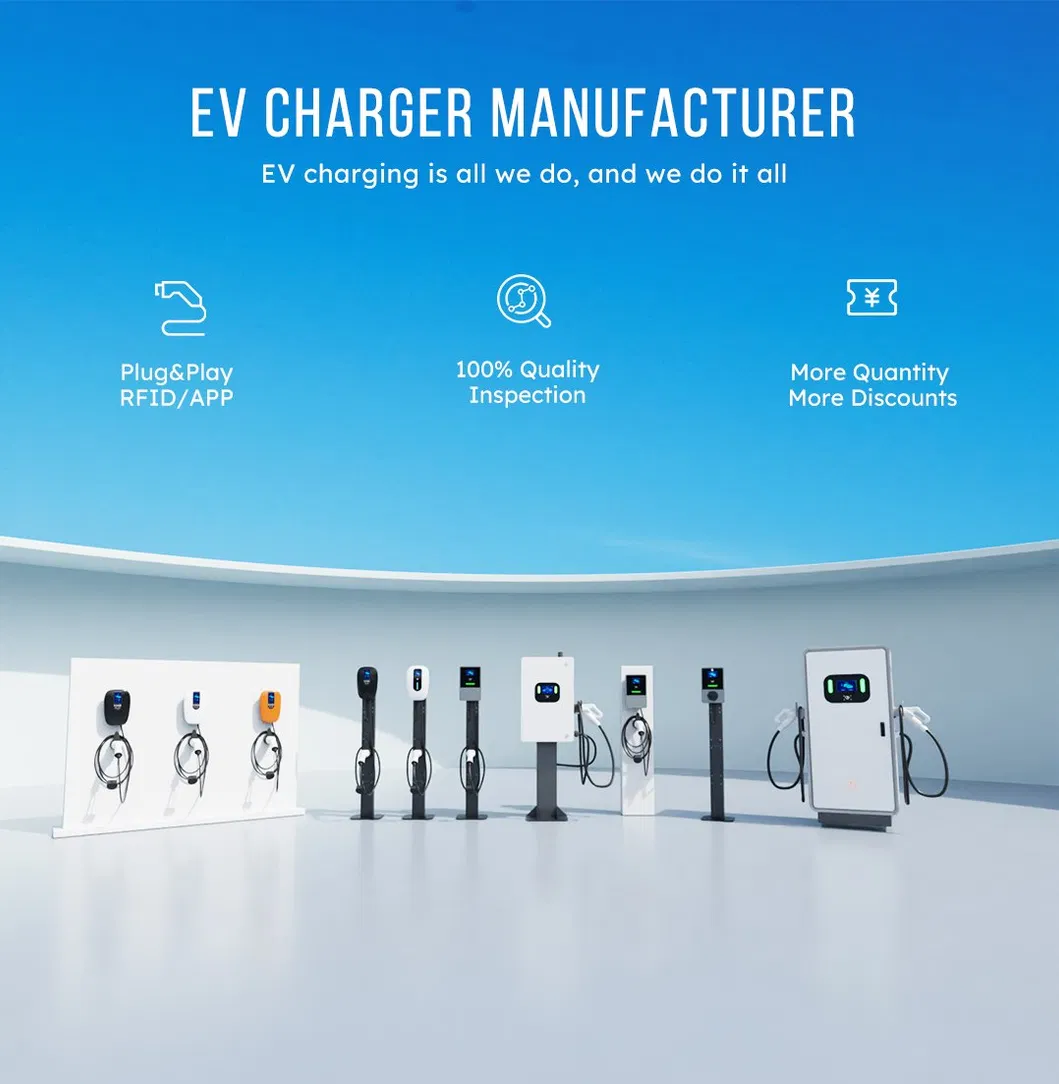 Cargador EV de montaje en pared CC con Ocpp 30kw 40kw DC Estación de carga rápida de coche EV Wallbox 