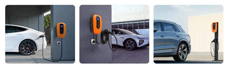 Estación de carga con cargador EV doméstico de nivel 2 de 