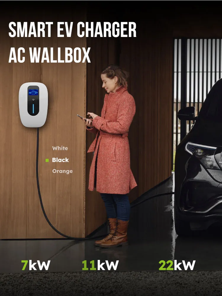 Estación de carga para vehículos EV comerciales de 22kw tipo 2/Gbt 