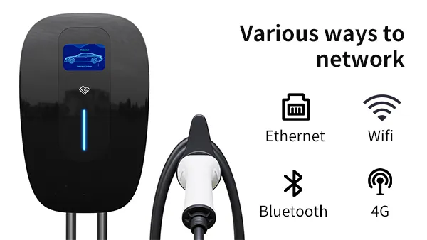 Cargador eléctrico inteligente EV Wallbox Home con WiFi/Bluetooth/tarjeta RFID/APP