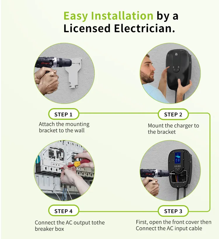 Cargador EV estándar de buen precio con control WiFi para Play y Plug 