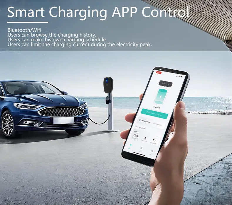 Cargador Ocpp EV de 11kw montado en la pared con RFID y 4G 
