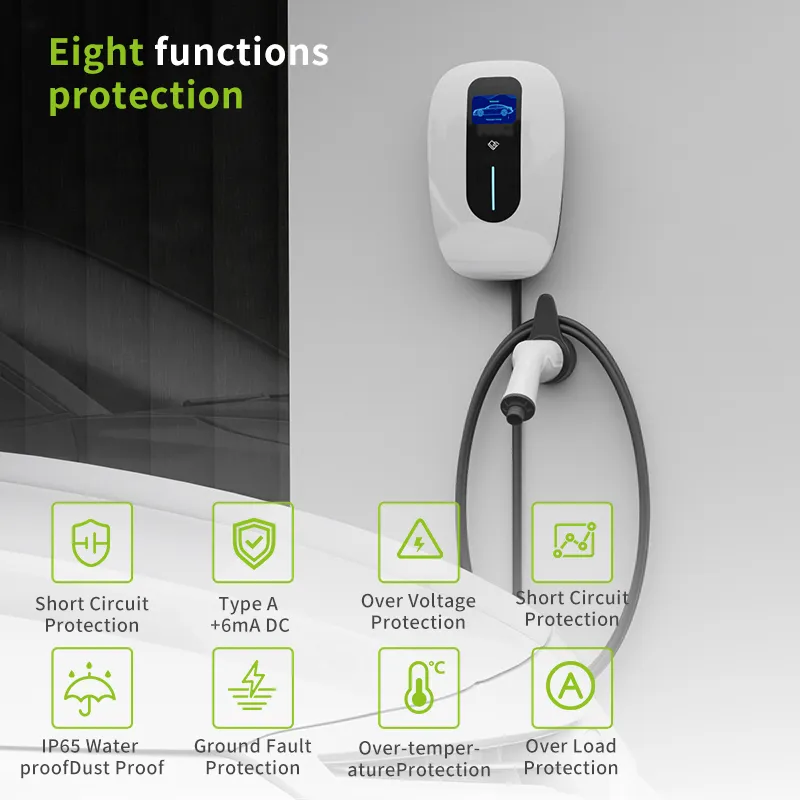 Ocpp con APP/tarjeta RFID/WiFi Estación de carga para vehículos EV comerciales de 22kw tipo 2/Gbt Ocpp con APP/tarjeta RFID/WiFi 