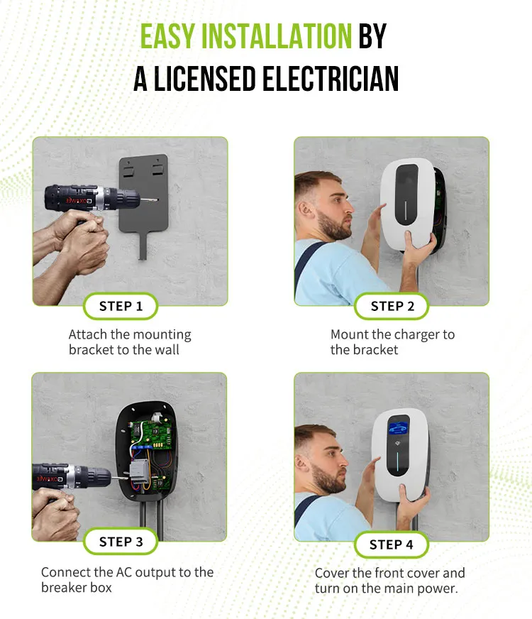 Tipo 1 Estación de carga para vehículos eléctricos para hogares inteligentes de 