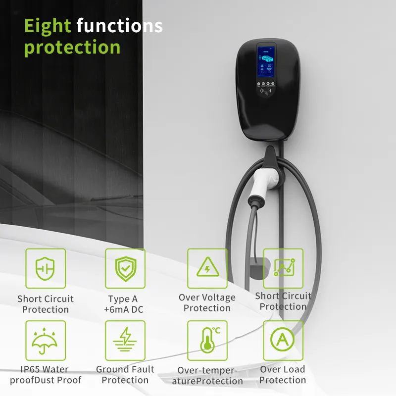 Estación de carga Wallbox con enchufe Evse Type2 del cargador EV de CA de 22kw con Ocpp 