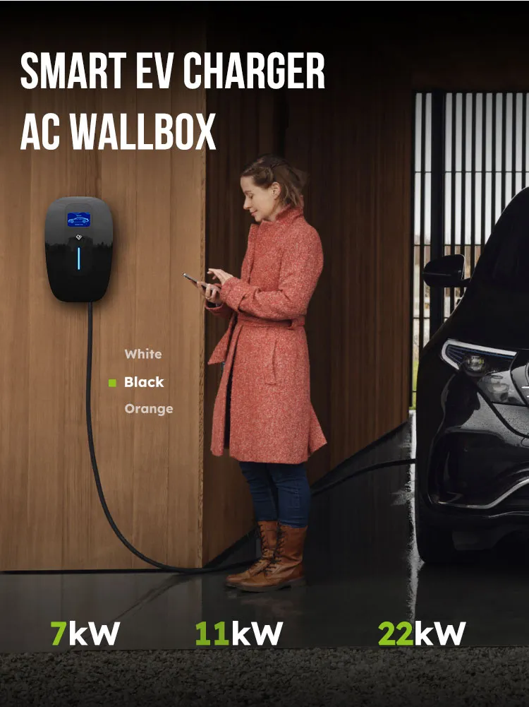 2, con tarjeta WiFi/APP/RFID Tipo 1 Estación de carga para vehículos eléctricos para hogares inteligentes de nivel 2, con tarjeta WiFi/APP/RFID 