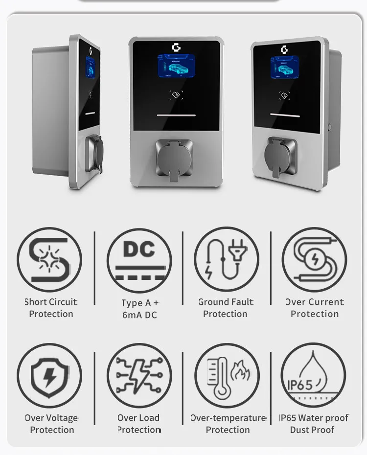 Cargador inteligente para el hogar EV Tuya APP Control Wallbox con RoHS CE 