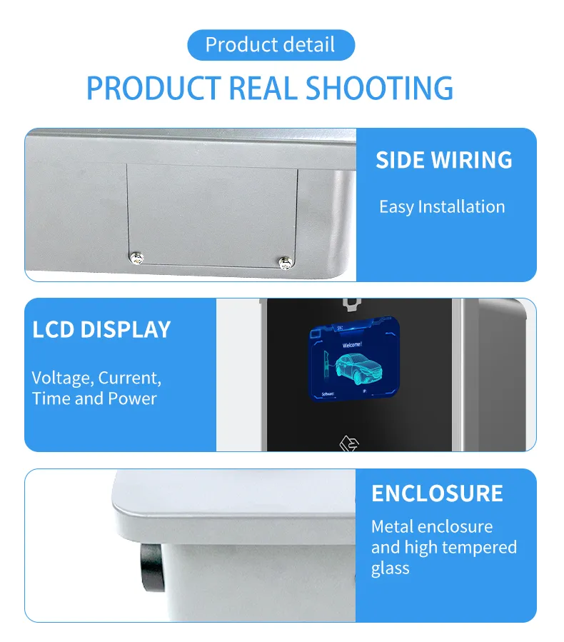 400V 16A 32A Cargador inteligente EV con punto de carga Wallbox 