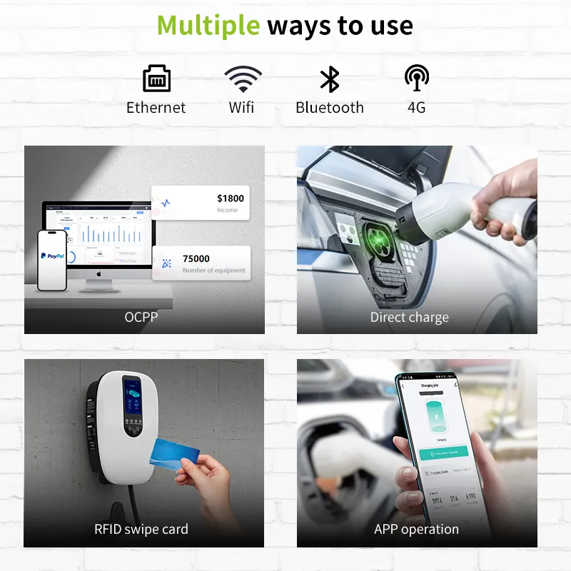 Cargador EV comercial para todos los usuarios con tarjeta APP/RFID y Ocpp opcional